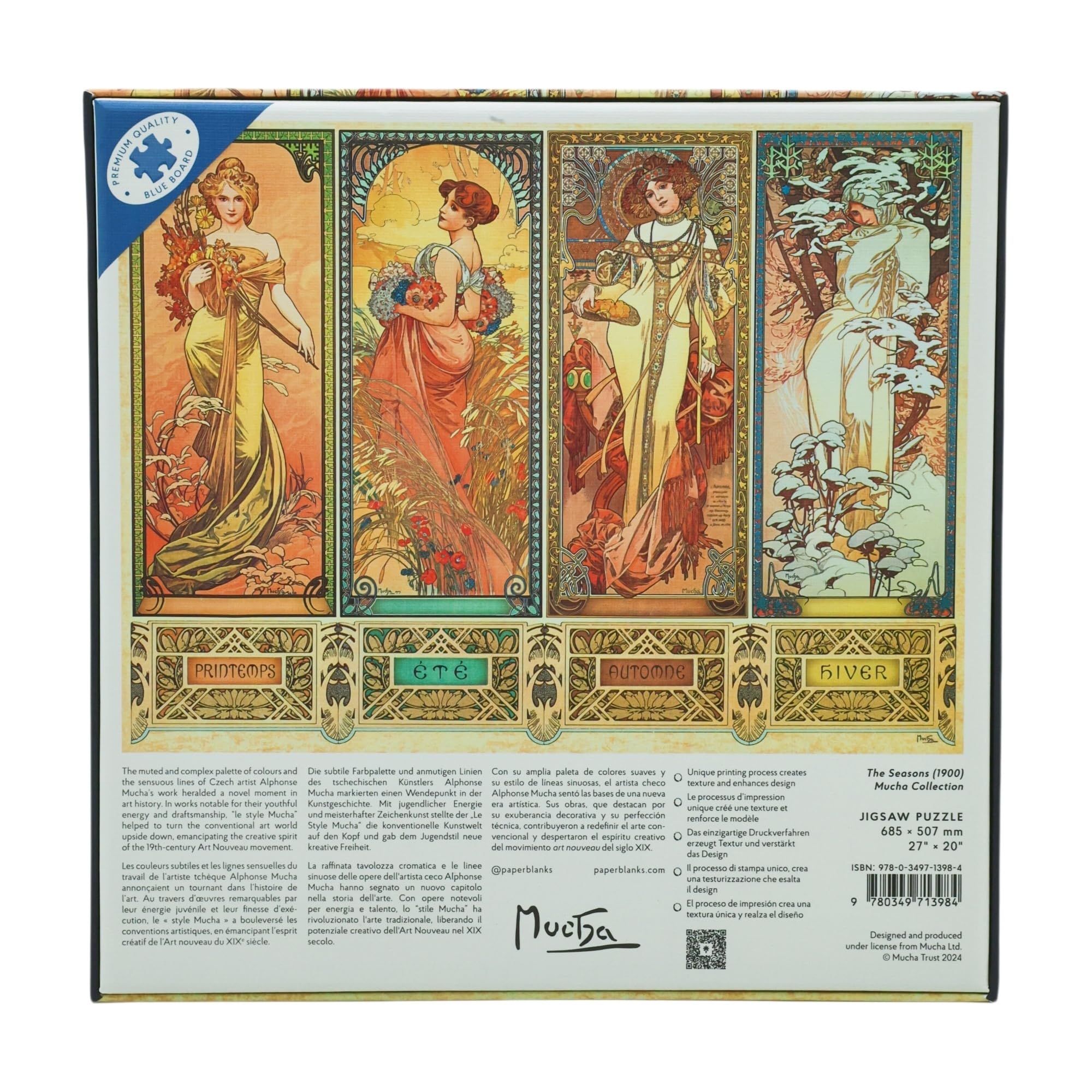 Amazon.com: Paperblanks | The Seasons (1900) | Mucha Collection